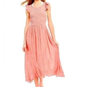 Free People | Dresses | Free People Flowy Embroidered Chambray Dress |  Poshmark
